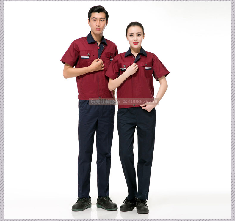 機械加工作服夏季套裝效果展示02